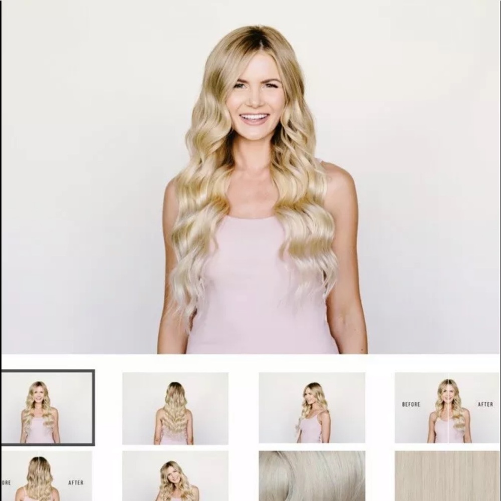 Barefoot Blonde color extensions 21”